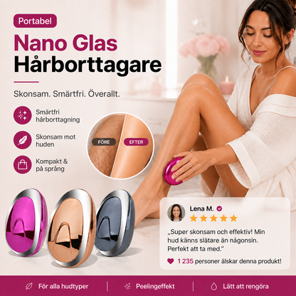 🔥 50 % RABATT NU! ✨ Bärbar Hårborttagare i Nanoglas – Smidig Hårborttagning för Slätare Hud 🪒💖