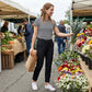 🔥2026 års hetaste trendplagg 🍃👖 Dambyxor med hög midja och resår i midjan, med fickor med dragkedja