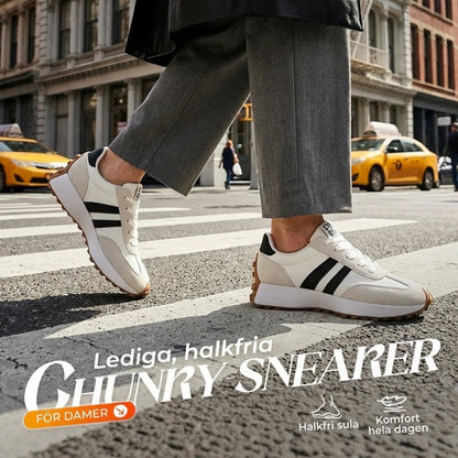 👟💥 63% RABATT! | Låga Casualskor för Damer – 4cm Plattform, Retrodesign & Halksäker!