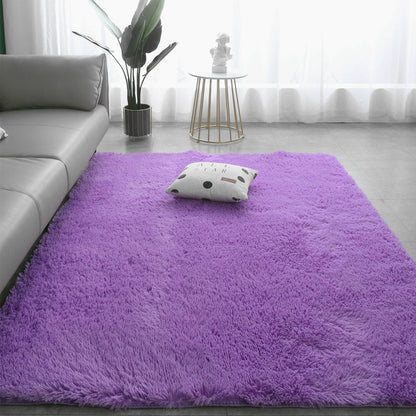 ⏳ Begränsat erbjudande 50% rabatt 💥 Mjuk fluffig matta i gradientfärg – Ultramjuk, halkfri och maskintvättbar ryamatta för sovrum och vardagsrum 🌈🛋️