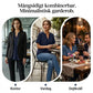Trendig enfärgad topp med lös passform och kort ärm