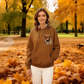 🐮 51 % RABATT!!🎁Söt hoodie med fleecefoder och motiv av en höglandsko
