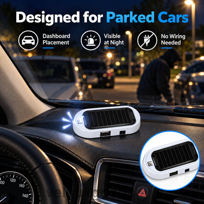 🚗☀️ Kompakt solcellsdriven LED-blinklampa med stöldskydd – smart säkerhet & tydlig synlighet 🚨