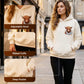 🐮 51 % RABATT!!🎁Söt hoodie med fleecefoder och motiv av en höglandsko
