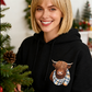 🐮 51 % RABATT!!🎁Söt hoodie med fleecefoder och motiv av en höglandsko