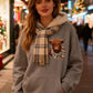 🐮 51 % RABATT!!🎁Söt hoodie med fleecefoder och motiv av en höglandsko