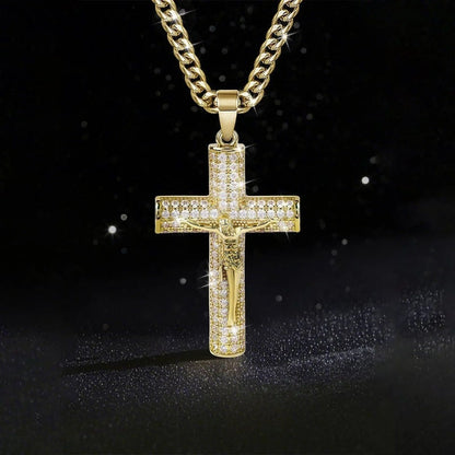 📢📢50 % RABATT!!✝️Halsband med Jesuskrucifix