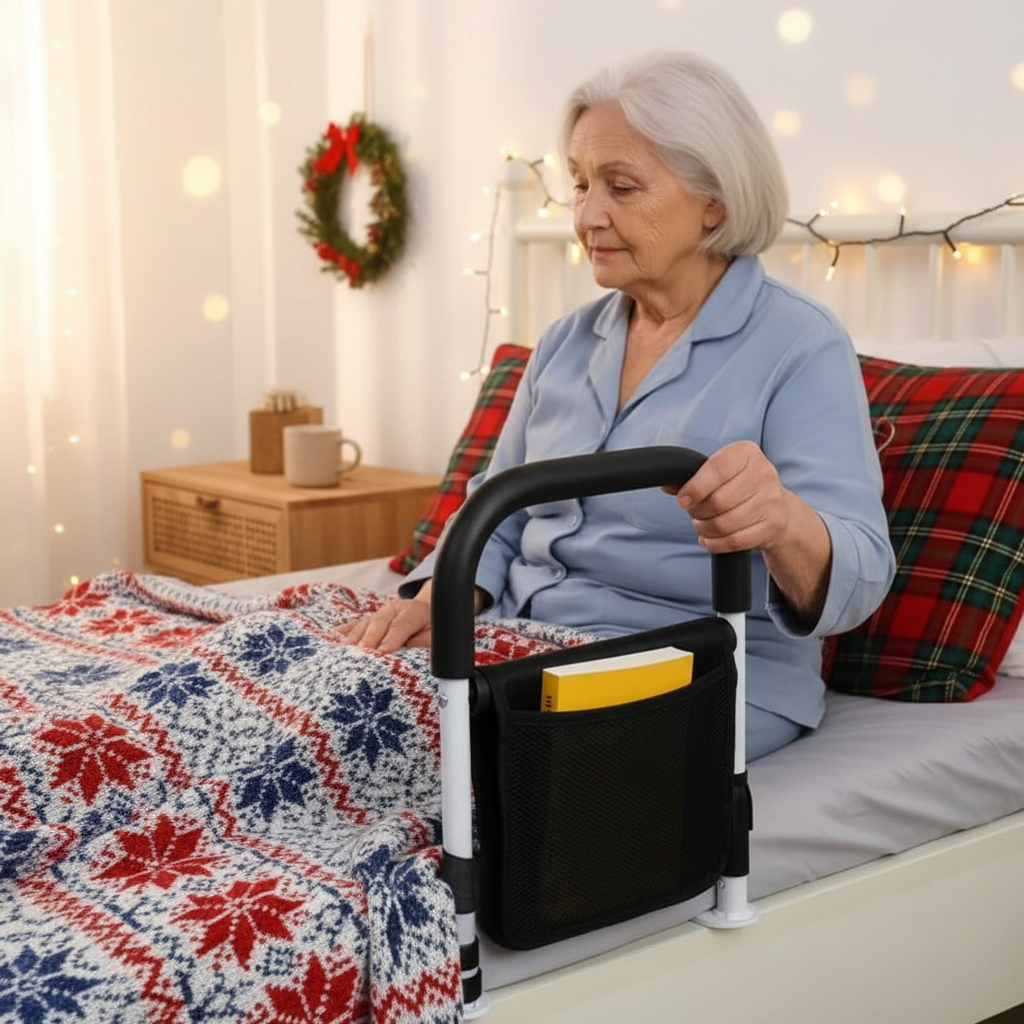Sängräcke i julstämning