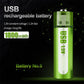 🔋💥Litium AA-uppladdningsbara batterier med USB-port – konstant utgångsspänning på 1.5 V, lång livslängd (över 1000 laddningscykler)♻️