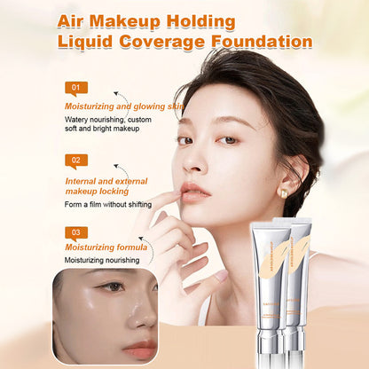 💄 2025 HET FÖRSÄLJNING -  ✨ Långvarig Flytande Foundation med Full Täckning - Smidig Formula med SPF 20 för Flawless Finish 🌟🧴