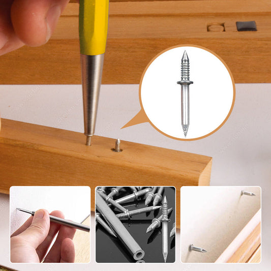 🔨 50 % RABATT NU! 🏠 Dubbelhuvud sömlös spik för golvlister – ingen borrning, rostfri & enkel installation ✨