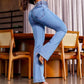 Högmidjade Jeans med Vida Ben – Vintage Wash Blue 👖 Smickrande passform och komfort