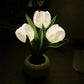 LED-nattlampa i form av en tulpan bordslampa🌷✨