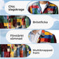 Unisex Simple Rainbow Color Plaid Vintage Printed Lapel Långärmad skjorta med fickor