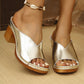 🌸Sommar Hot Sale 50%OFF🌸Chunky Heel Slip-on Platform Sandals
