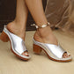 🌸Sommar Hot Sale 50%OFF🌸Chunky Heel Slip-on Platform Sandals