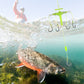Fluorescerande flytande fiskeset för utomhusbruk med 5 hullingförsedda krokar