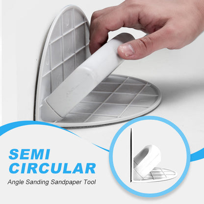 🔥Hot Sale🔥Multifunktionell halvcirkelformad vinkelslipning Sandpapper Verktyg