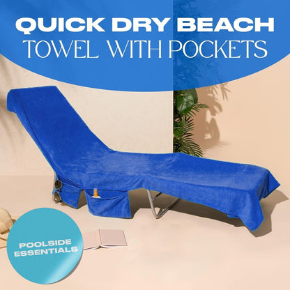 🏖️Summer Hot Sell 50% OFF🌞Solstol Handduk i väska med förvaringsfickor🌊