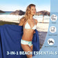 🏖️Summer Hot Sell 50% OFF🌞Solstol Handduk i väska med förvaringsfickor🌊