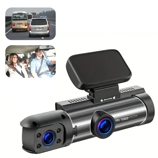 🚗📹Bilkamera med 170° vidvinkel och 1080p dubbellins