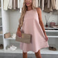 Casual ärmlös A-linjeformad klänning för kvinnor👗