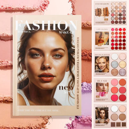 5-Layer Book-Style Makeup Palette with 67 Pro Shades