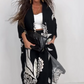 Women's Elegant Printed Top and Wide-Leg Pants Set