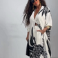 Women's Elegant Printed Top and Wide-Leg Pants Set