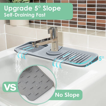 🧴 50 % RABATT NU! 🚰 Stänkskydd av silikon för diskbänk – vattentät, lättrengjord & justerbar – håller bänken torr och ren 🏠