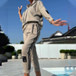 🎊2025 Nya produkter👗Huvtröja och joggingbyxor för damer 2-delat casual set