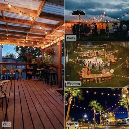✨ 50% RABATT! ☀️ Vattentäta Solcellsdrivna LED-Stränglampor för Utomhusbruk – 8 Lägen, Skymningssensor & Perfekt för Trädgård 🏡
