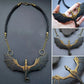 🎁Halsband med svart bevingad flygande drake
