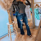 Elegant Slim Fit Top With Rhinestone Details