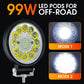 4-tums 99W LED-pod för terrängfordo