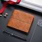 Kort affärsplånbok för män i mjukt konstläder, ultratunn