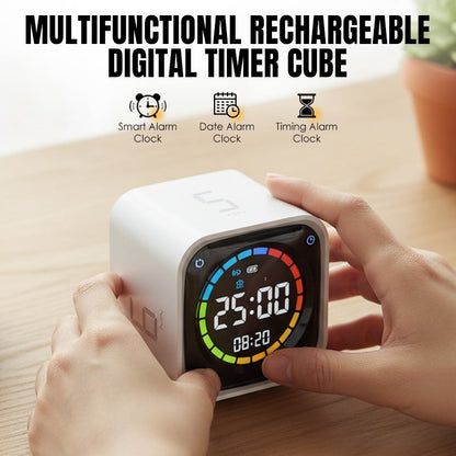 Multifunktionell uppladdningsbar digital timer-kub