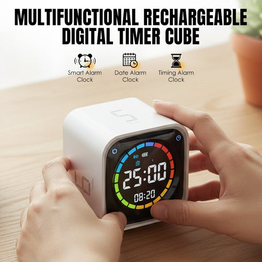 Multifunktionell uppladdningsbar digital timer-kub