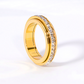 💍 50% RABATT! ✨ ROTERANDE TITANRING - Zirkoniumkristall och antistressdesign, justerbar och lätt, elegant present till honom/henne 🌟🛒
