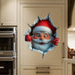 🎅 Julens kreativa väggdekal - Perfekt julklapp med magisk 3D-effekt