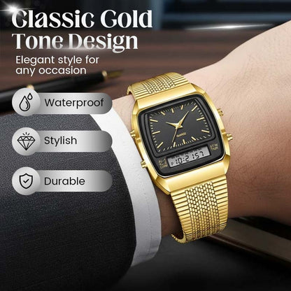 LIEBIG Roman Retro Dual System multifunktionell digital sportklocka