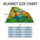 Plush Flannel Throw Blanket med tecknad djungelprint