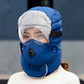 🧣 60% REA NU! ❄️ Vintermössa med Avtagbar Ansiktsmask - Varm & Andas Bra, Perfekt för Skidåkning och Friluftsaktiviteter ✨