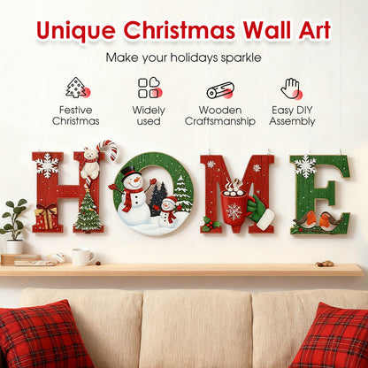 Juldekoration i trä för vägg - HOME/JOY