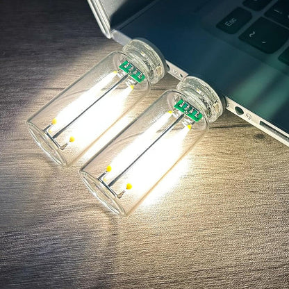 💡 50% RABATT! 🌙 Bärbar USB-nattlampa i Glasglob – Pekskärm, Justerbar Ljusstyrka & Många Färger för Sovrum/Bil/Camping ✨📦
