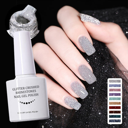 Glitter Crushed Rhinestones Nagellack Gel
