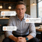 Futuristisk minimalistisk herrklocka med kreativ roterande skivurtavla