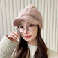 Rabbit Fur Blend Warm Knitted Hat and Neck Gaiter Set
