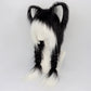 Plush Cat Ear Winter Hat med flätade pigtails