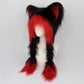 Plush Cat Ear Winter Hat med flätade pigtails